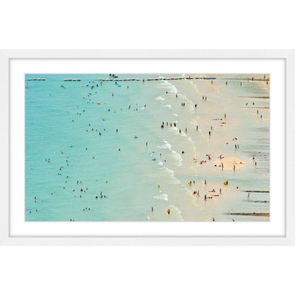 Marmont Hill - 'Fun at the Beach' Framed Painting Print - Multi-Color