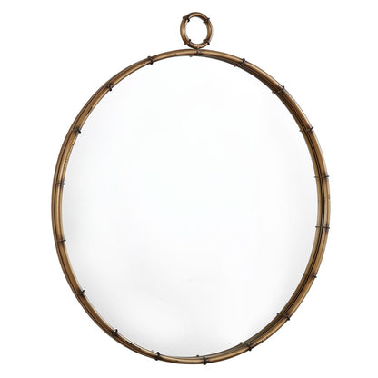Miroir mural rond Marza finition laiton antique par iNSPIRE Q Modern