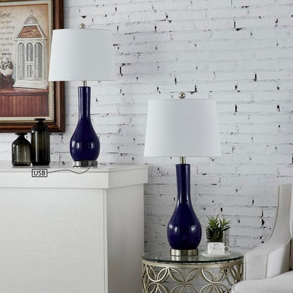 Ensemble de lampes de table en céramique 28,5 avec USB (lot de 2)