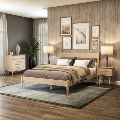 Lit à panneaux du milieu du siècle