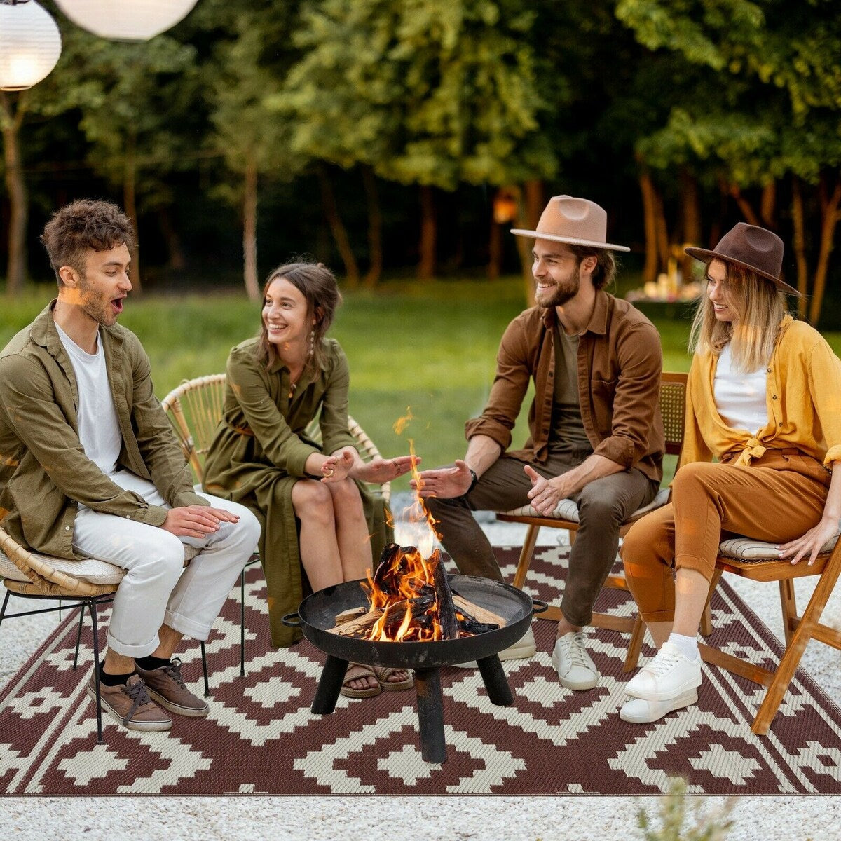 Milan Design 100% Eco-friendly Lightweight Plastic Outdoor Mat/Rug