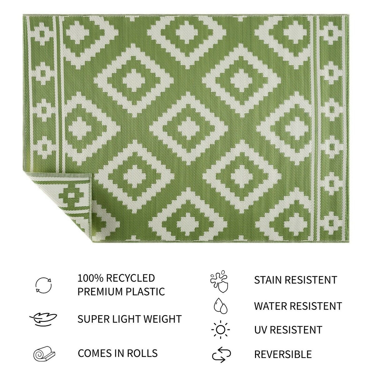 Milan Design 100% Eco-friendly Lightweight Plastic Outdoor Mat/Rug