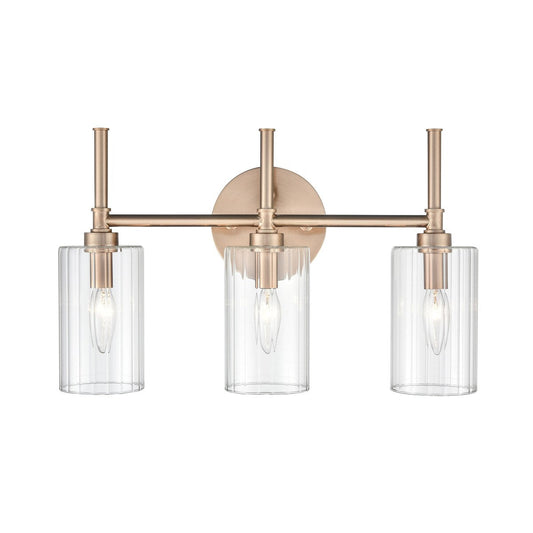 Luminaire de salle de bain Millennium Lighting Chastine avec abat-jour en verre biseauté transparent