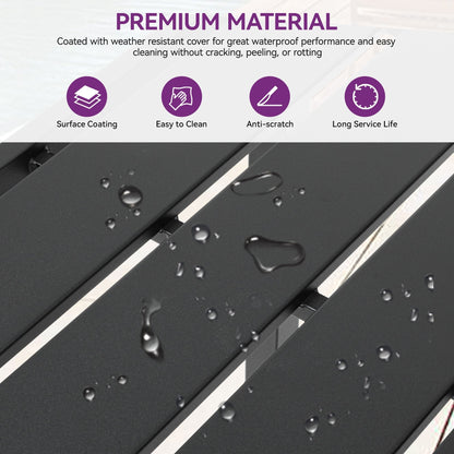 Table de bar en métal Moasis Patio avec roulettes