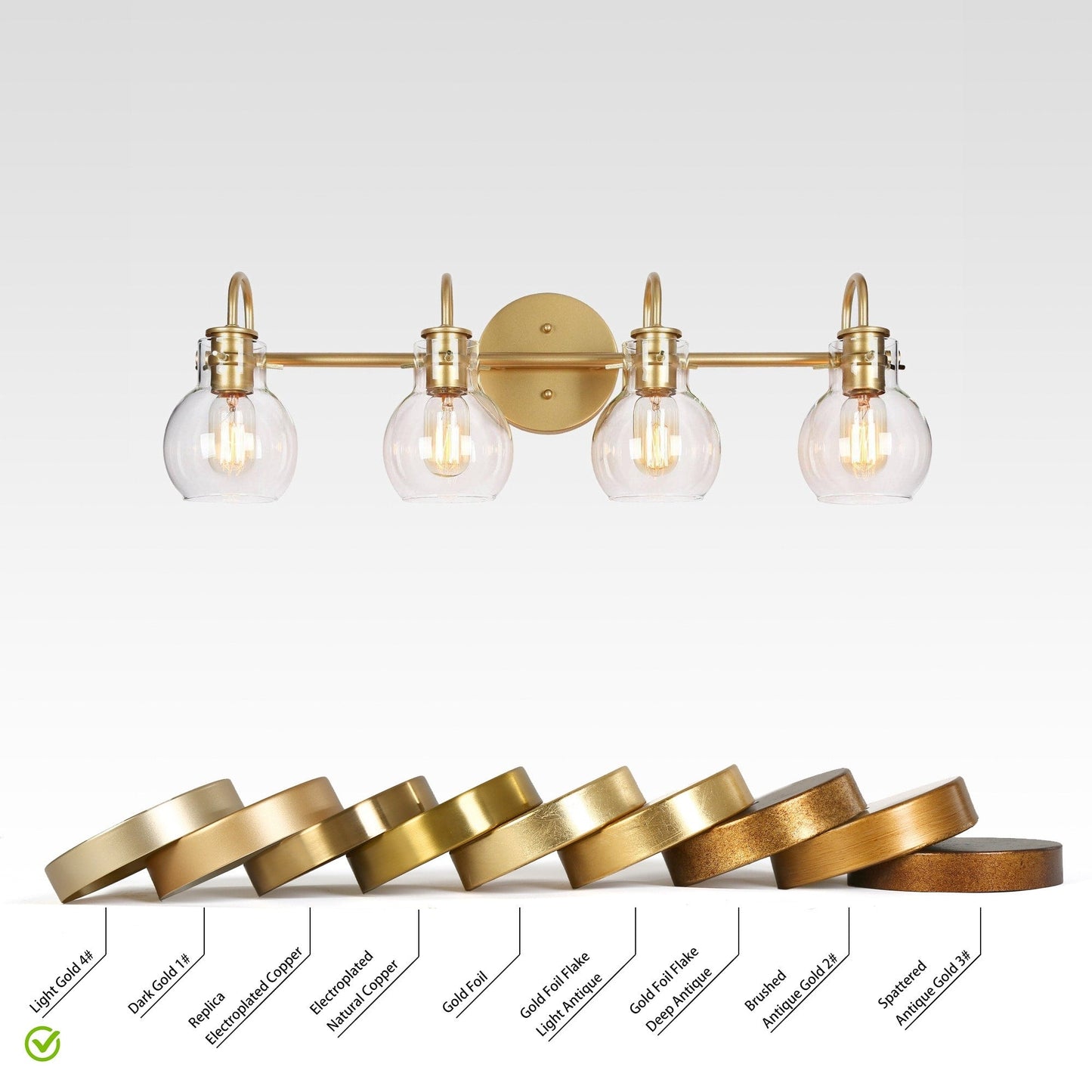 Modern 2/3/4/5-Light Bathroom Vanity Light Globe Glass Wall Sconce Minimalist Design