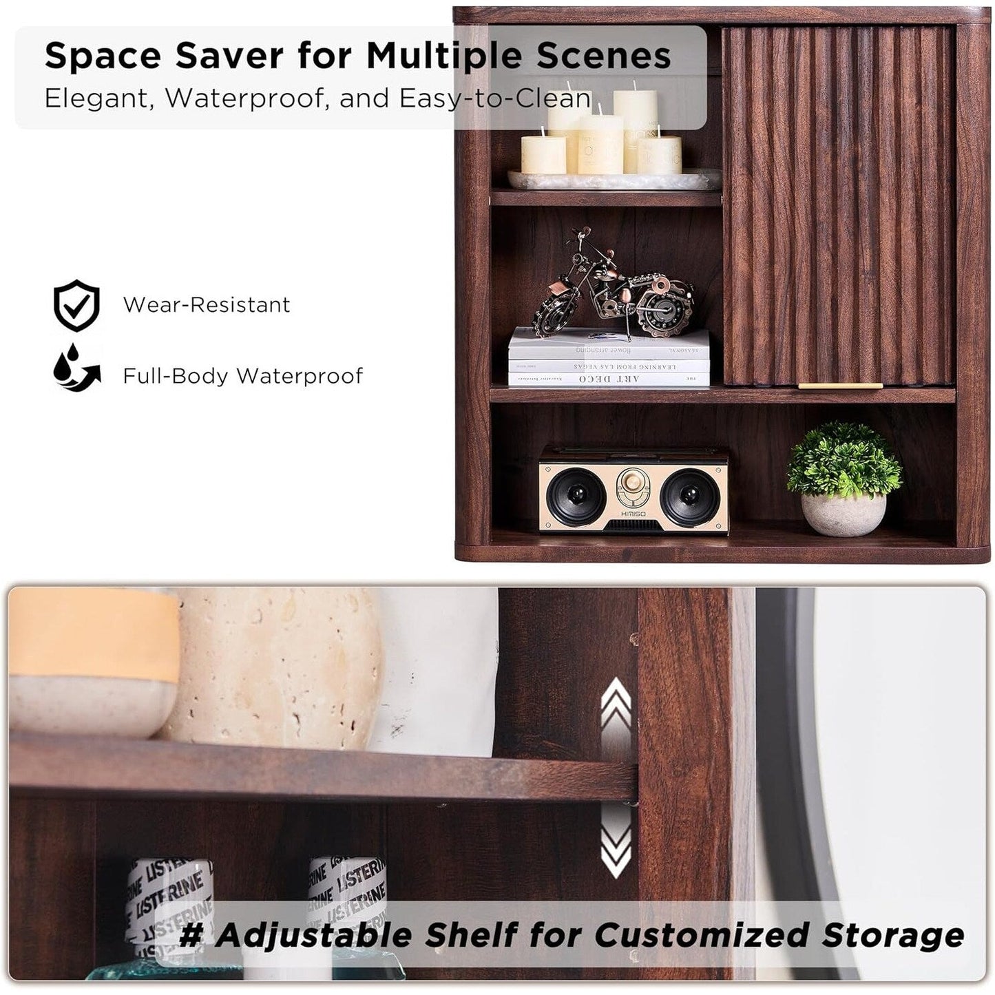 Modern Bathroom Wall Cabinet, Medicine Cabinet, Wall Storage Organizer