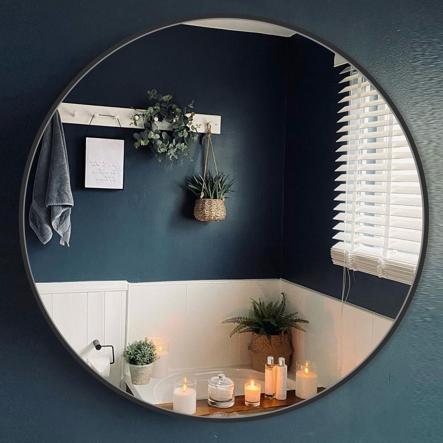 Modern Bathroom Wall Mounted Round Vanity Mirror