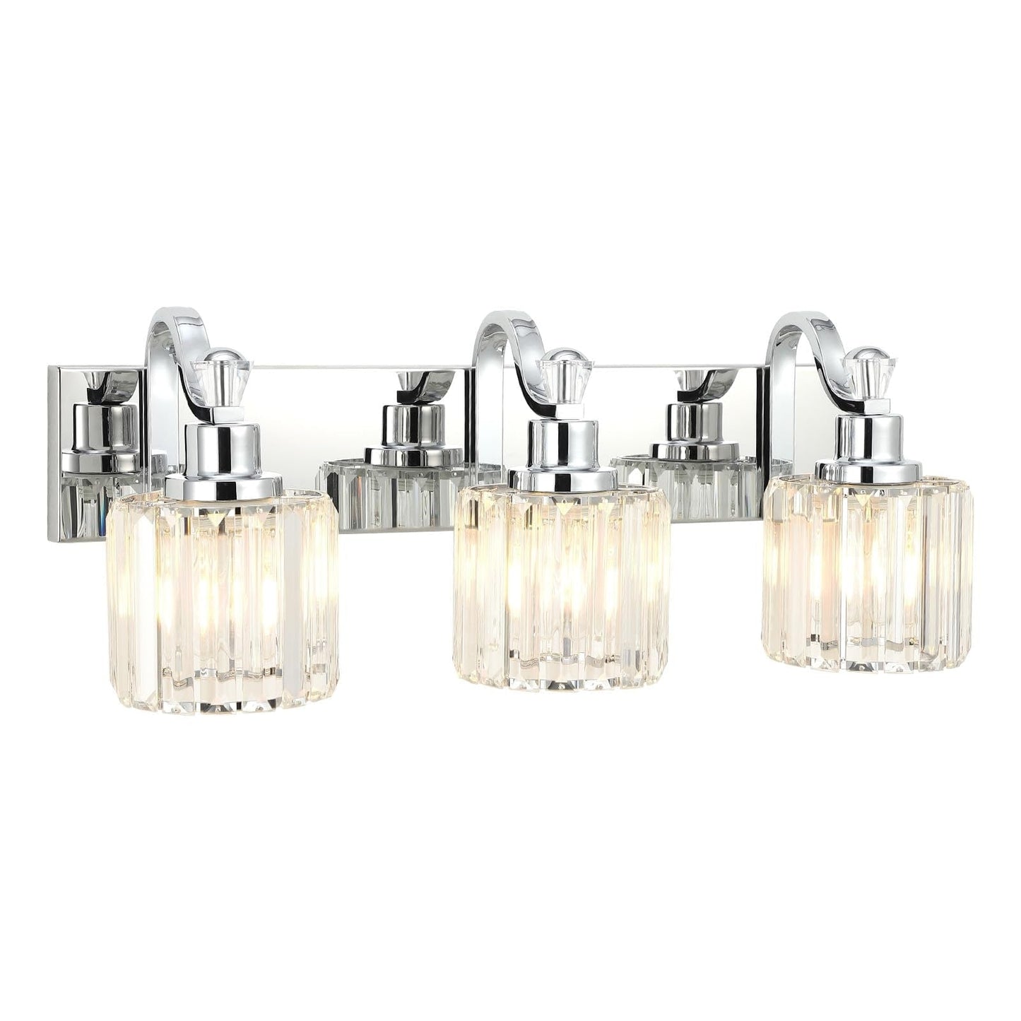Modern Crystal Bathroom Vanity Lights Dimmable Wall Sconces