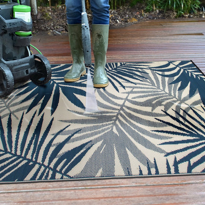 Modern Floral Reversible Plastic Outdoor Rugs