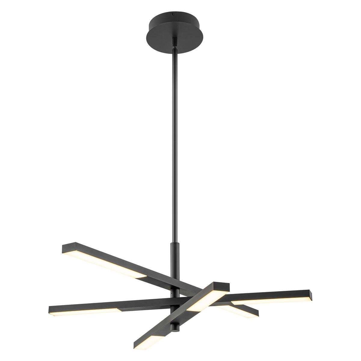 Modern Tiered Linear Sputnik Chandelier Warm Light 3000K Integrated LED Chandelier