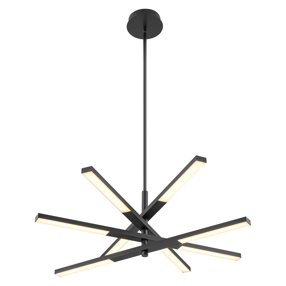 Modern Tiered Linear Sputnik Chandelier Warm Light 3000K Integrated LED Chandelier