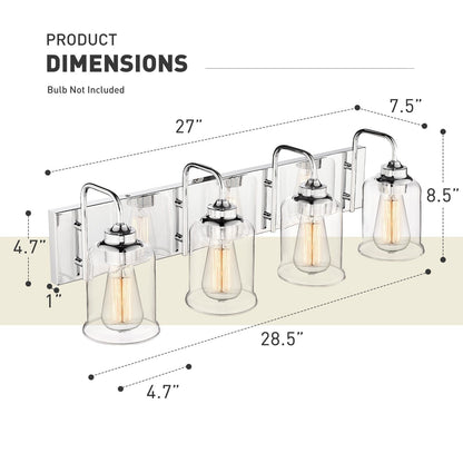 3/4/5/6-Light Modern Vanity Lights Over Mirror for Bathroom