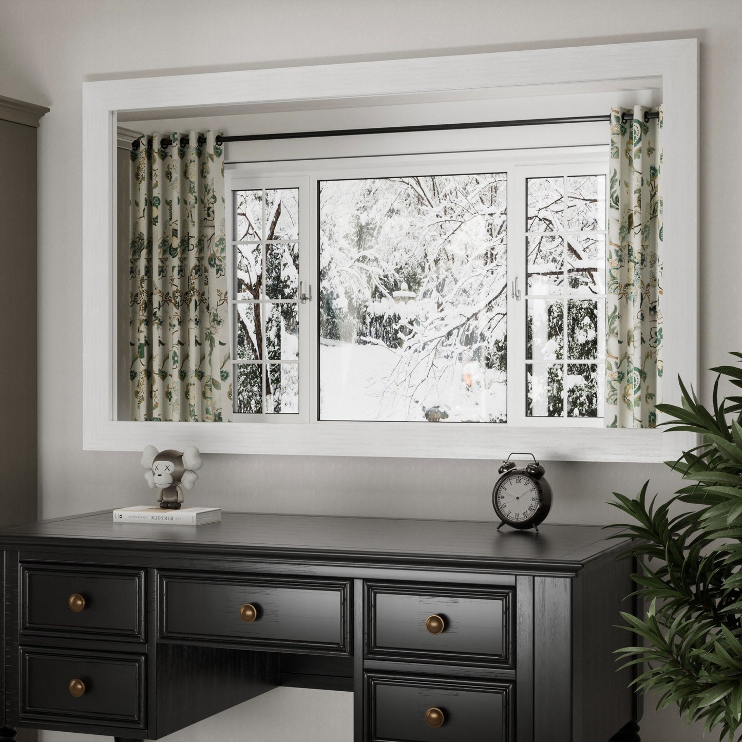 Modern Wall Mirrors, Rectangular Mirror with Wood Framed, Bathroom Mirror Barn Mirror Barn Door Mirror with Multi Size