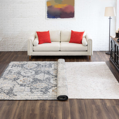 Mohawk Home Felt Rug Pad 1/4 Inch Thick Plush Comfort Cushion - Grey