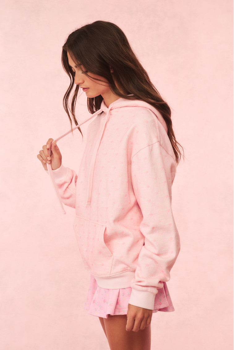 Sweat à capuche en coton à fleurs Nacova