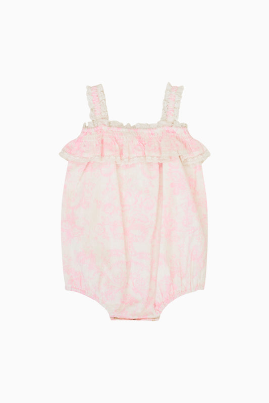 Tablier en toile de coton imprimé Baby Nadiana - ROSE POUDRÉ