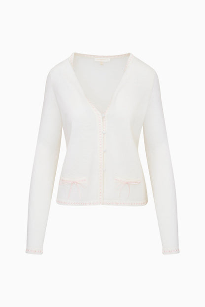 Cardigan en laine Nessa avec nœuds