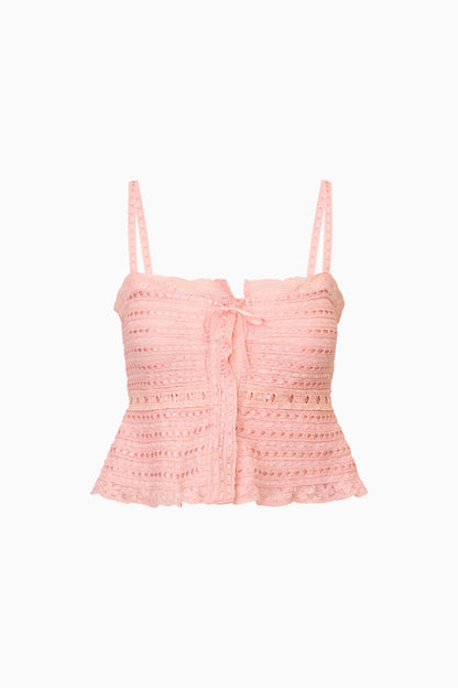 Haut sans manches en coton tissé Niraya