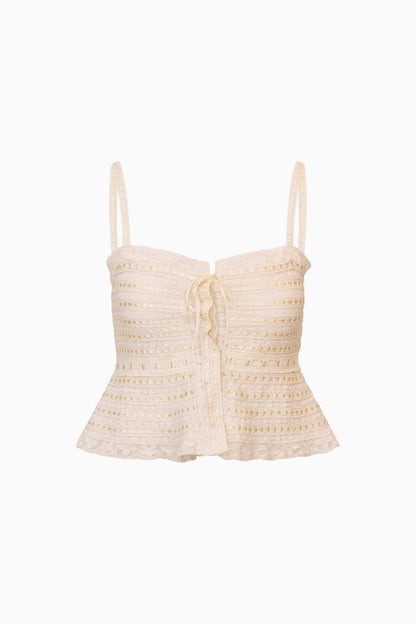 Haut sans manches en coton tissé Niraya