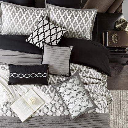 Nanshing Calvin Luxury10-Piece Geometric Comforter Set
