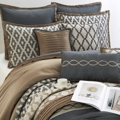 Nanshing Calvin Luxury10-Piece Geometric Comforter Set