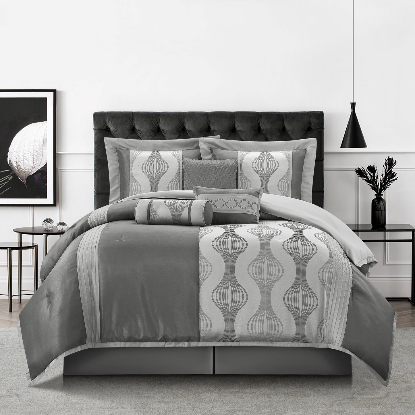 Nanshing Daniella 7-Piece Modern Geometric Comforter Set