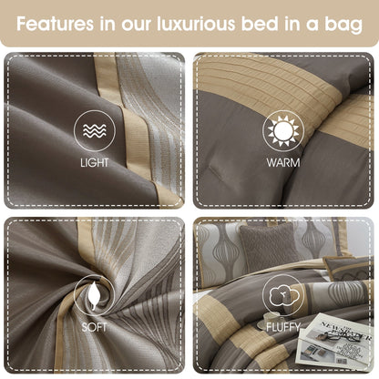 Nanshing Daniella 7-Piece Modern Geometric Comforter Set