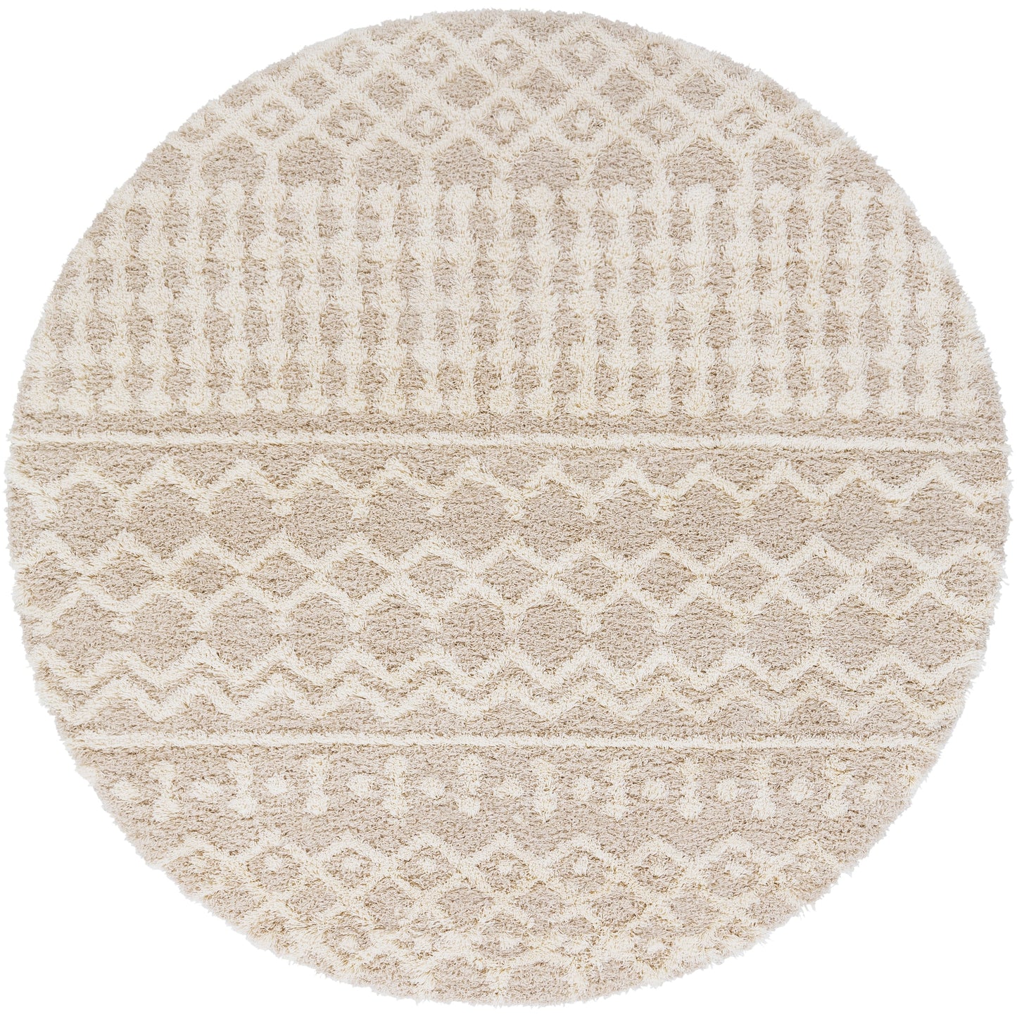 Livabliss Newton Geometric Moroccan Trellis Shag Area Rug