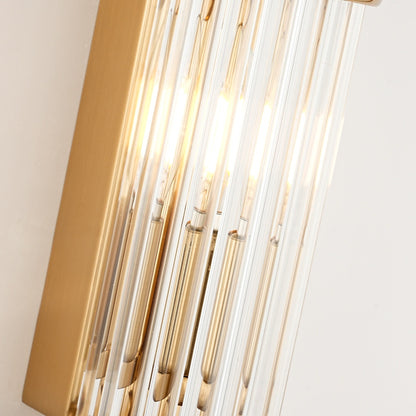 Nordic Postmodern Wall Sconce, European Wall Light in Simple Vintage Glass Crystal