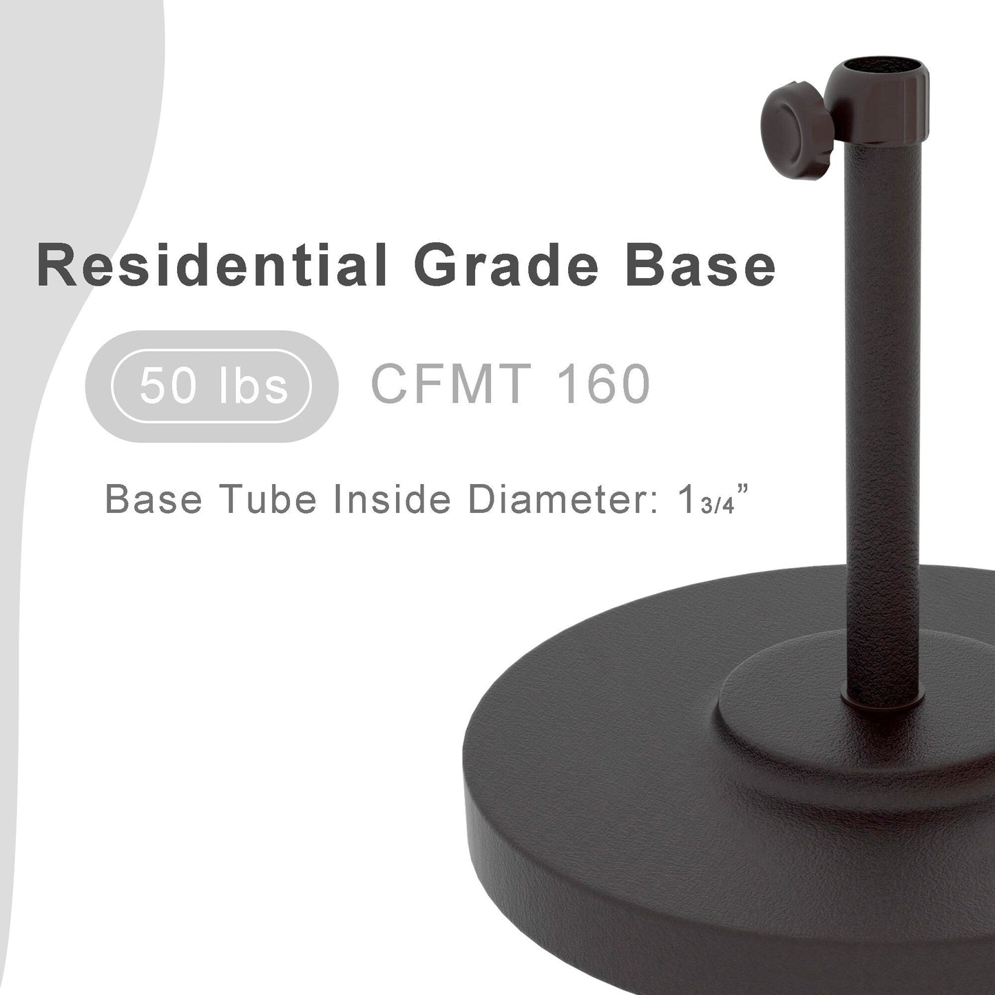 North Bend 50-pound Round Concrete Weighted Powdercoated Steel Umbrella Base by Havenside Home