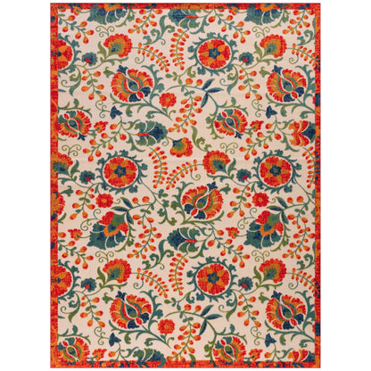 Nourison Alice Indoor/Outdoor Floral Area Rug