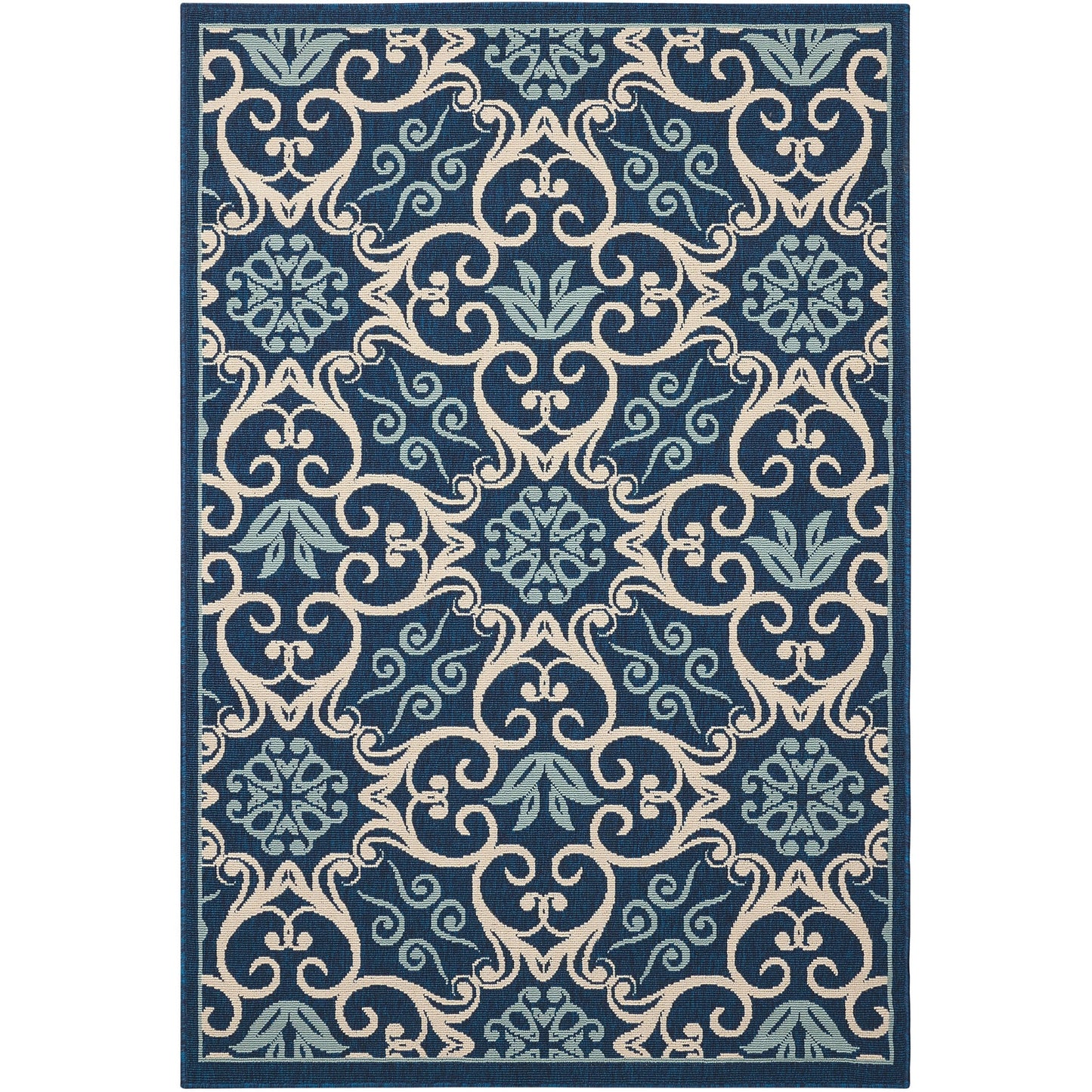 Nourison Caribbean Floral Geometric Indoor/Outdoor Area Rug