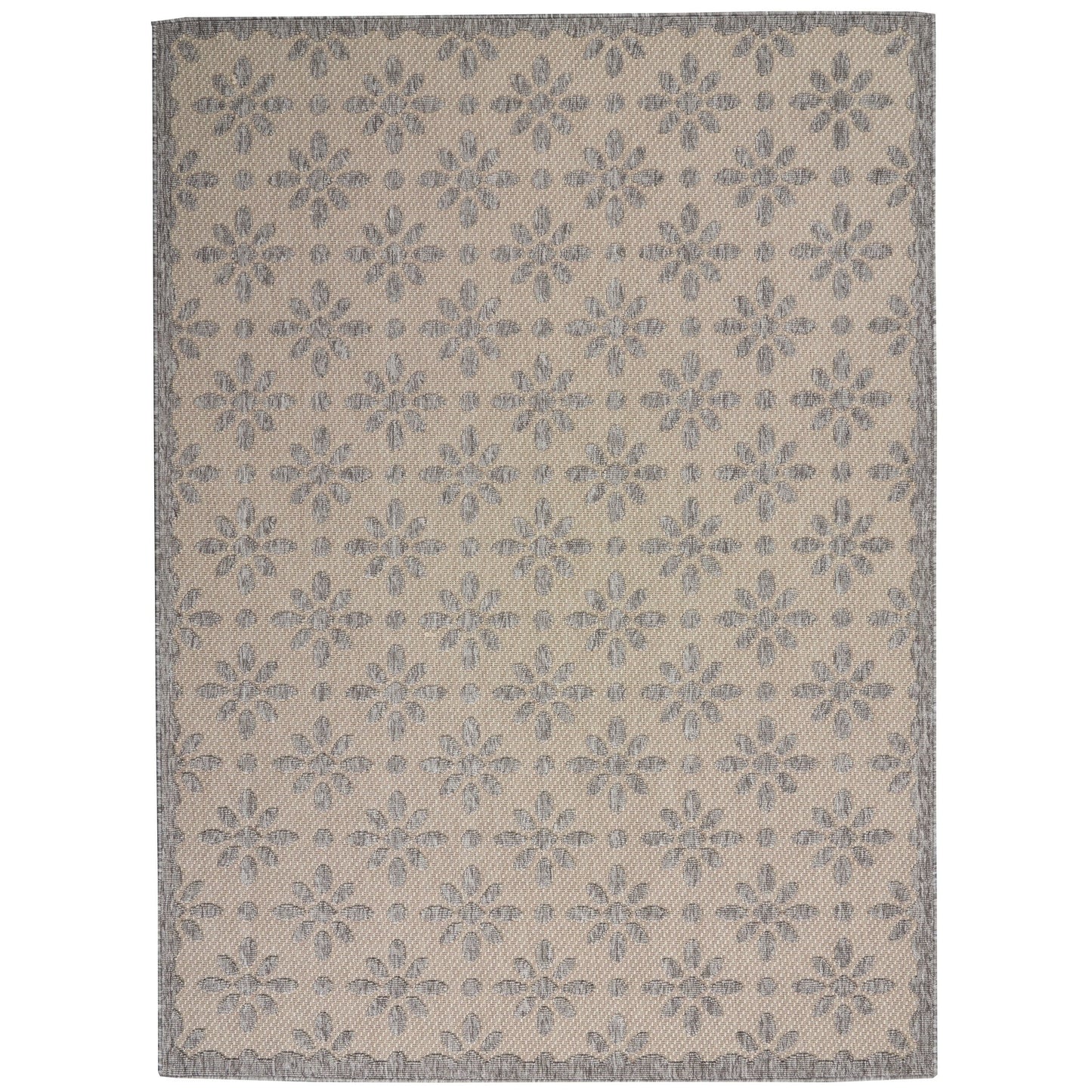 Nourison Palamos Modern Floral Hi Low Geometric Indoor Outdoor Area Rug