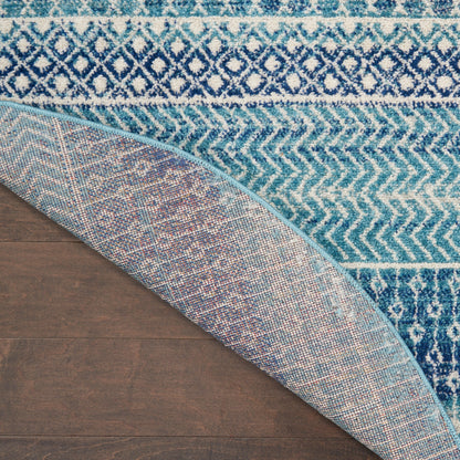 Nourison Passion Indigo Blue Coastal Geometric Area Rug