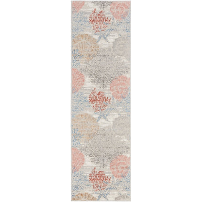 Nourison Pompeii Coastal Beach Shells and Coral Area Rug