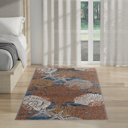 Nourison Pompeii Coastal Beach Shells and Coral Area Rug