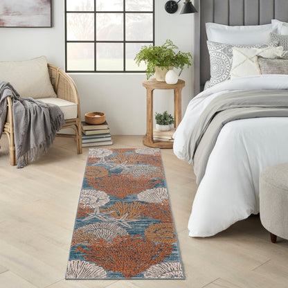 Nourison Pompeii Coastal Beach Shells and Coral Area Rug