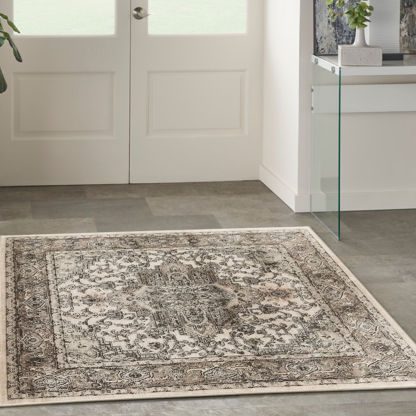 Nourison Quarry Indoor only Persian Area Rug.