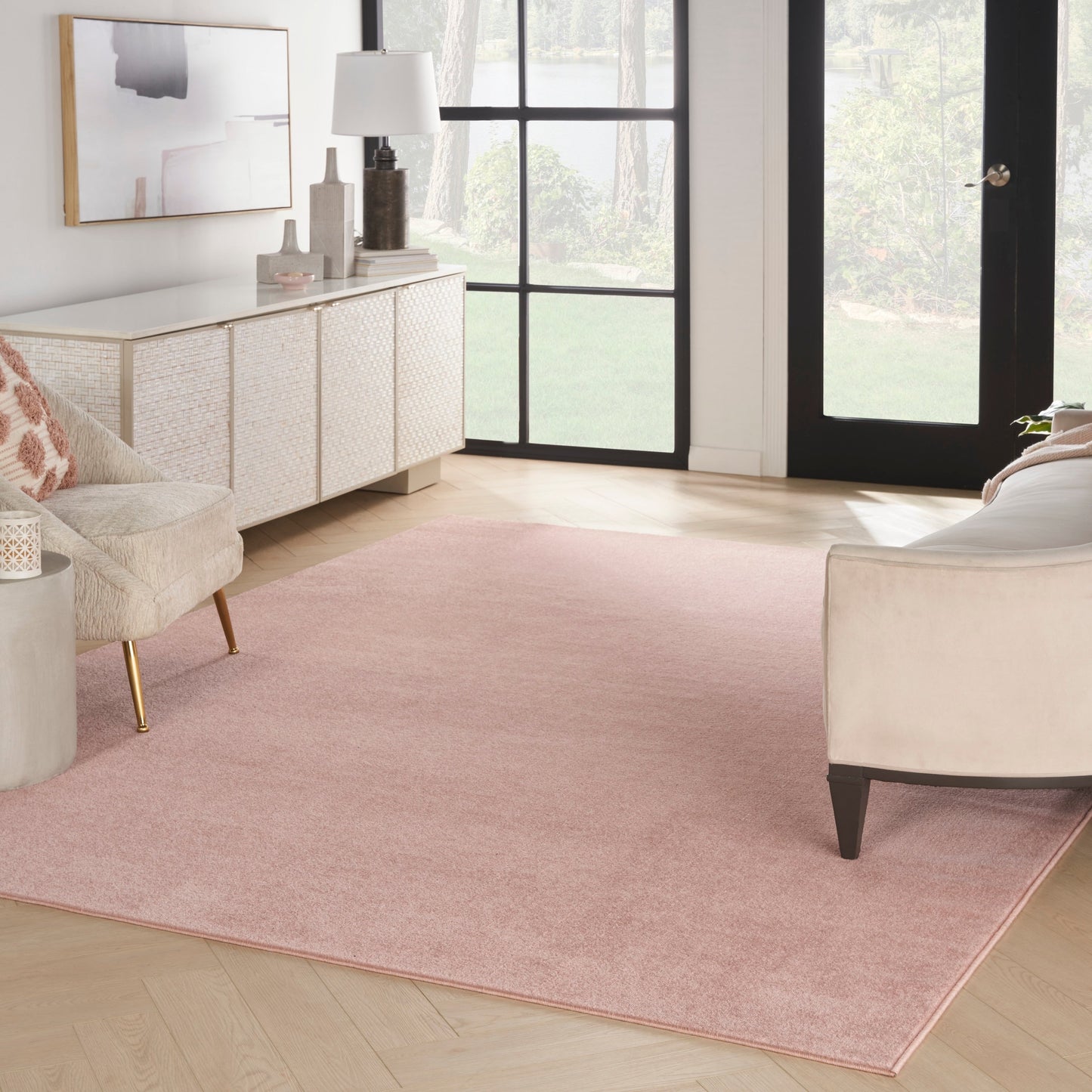 Nourison Modern Solid Indoor/Outdoor Area Rug