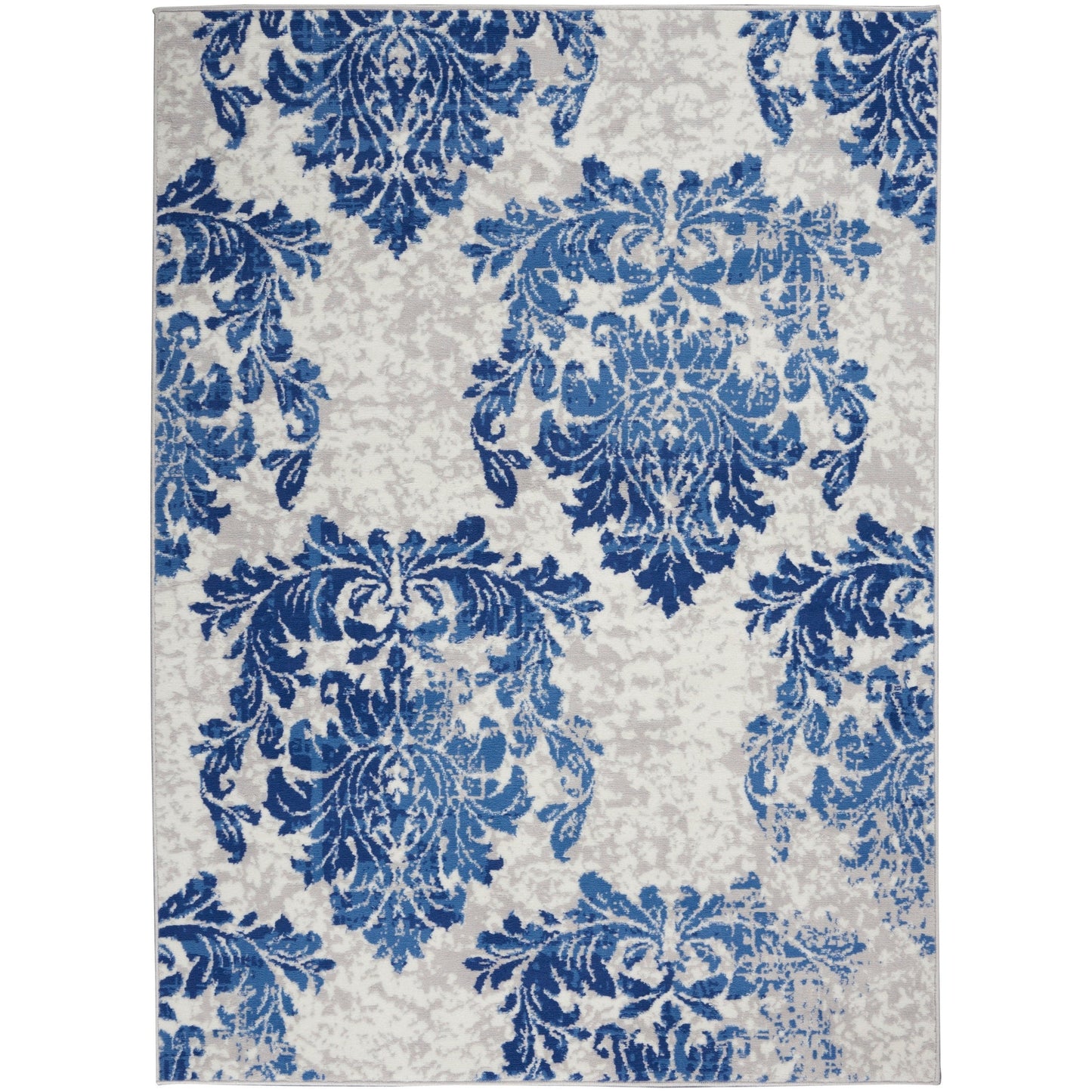Nourison Whimsicle French Country Botanical Ivory Navy Area Rug
