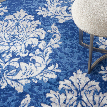 Nourison Whimsicle French Country Botanical Ivory Navy Area Rug