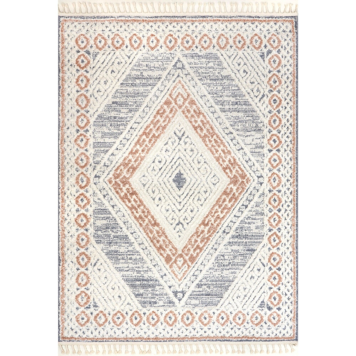 Nuloom Acacia Raised Diamond Tasseled Area Rug