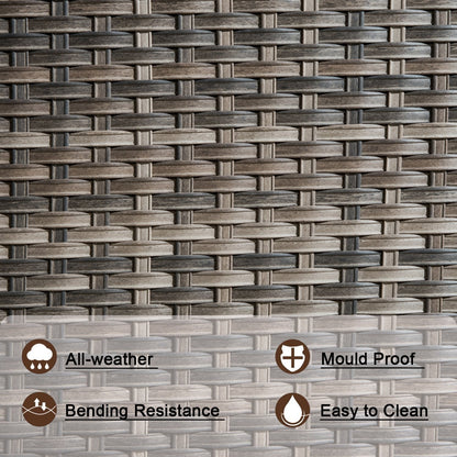 Ensemble de 5 sièges de jardin à dossier haut en osier OVIOS