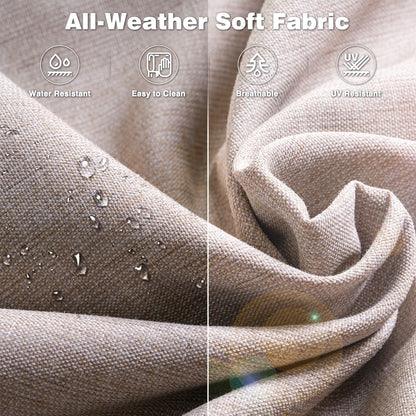 Ensemble de conversation 5 pièces en osier pour patio à dossier haut OVIOS