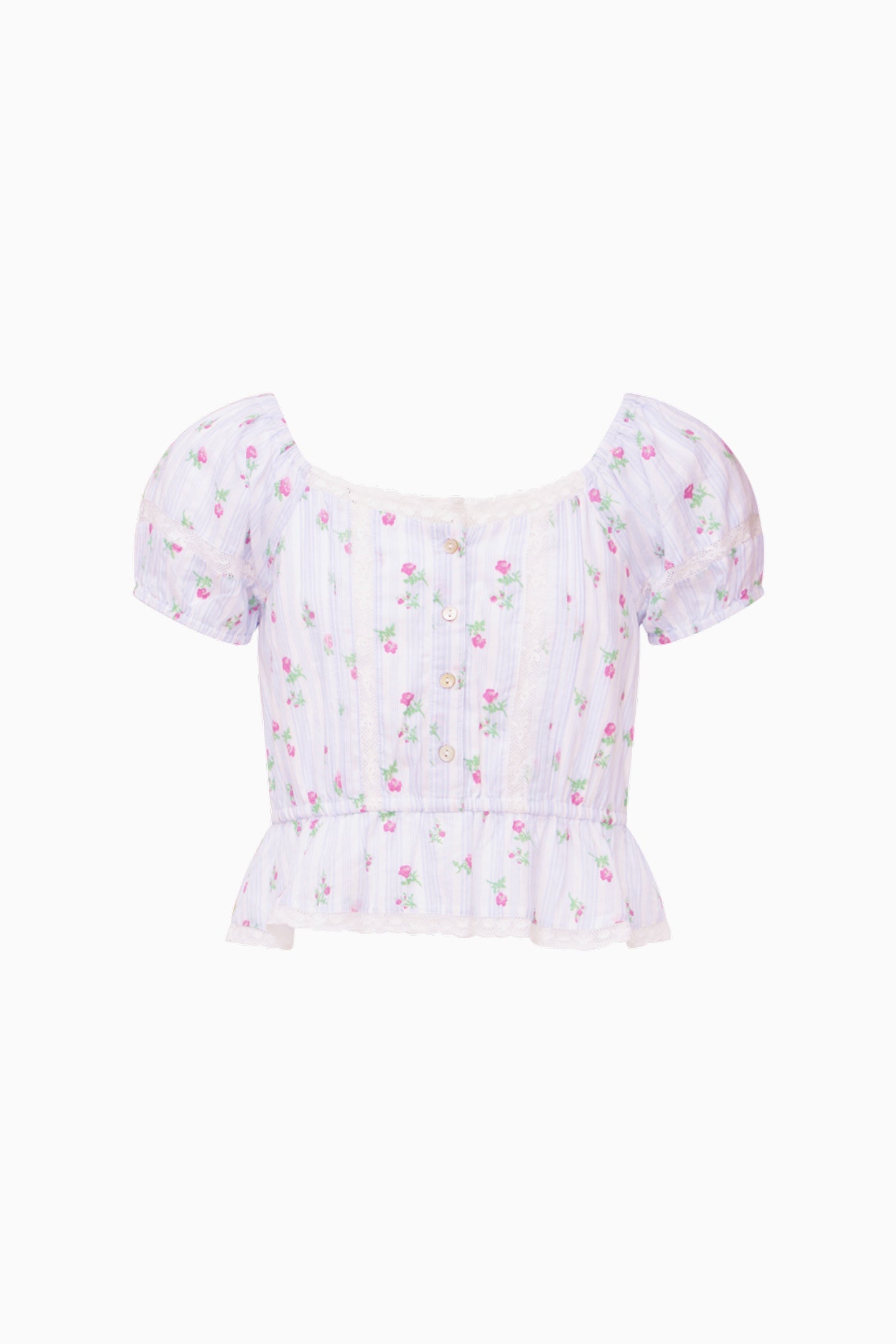 Haut rayé à fleurs Ottie pour fille
