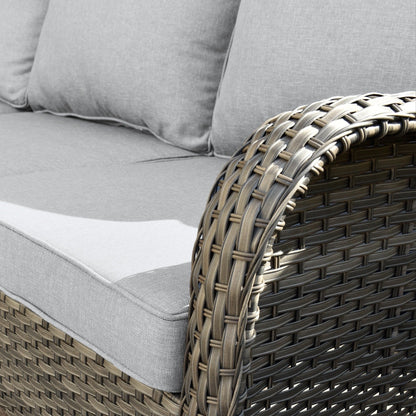 Ensemble de conversation 5 pièces en osier pour patio à dossier haut OVIOS