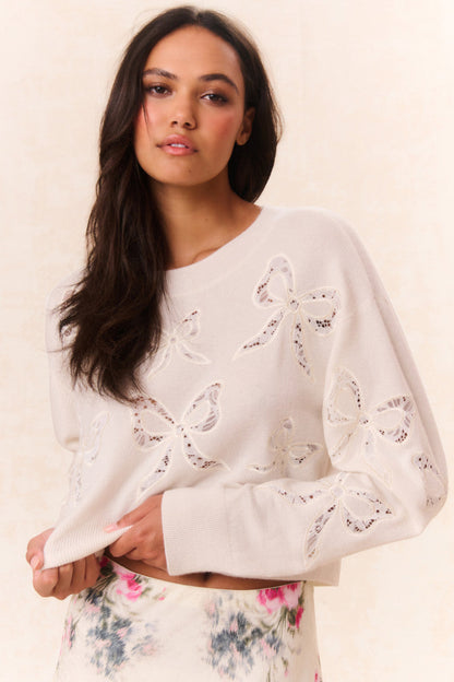 Pull imprimé Parson Bow - MARSHMALLOW BLISS