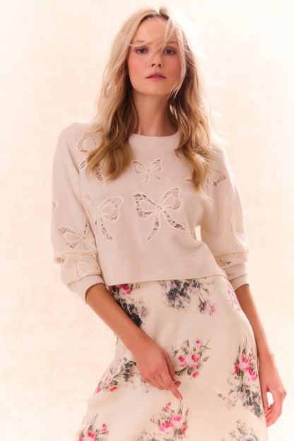 Pull imprimé Parson Bow - MARSHMALLOW BLISS