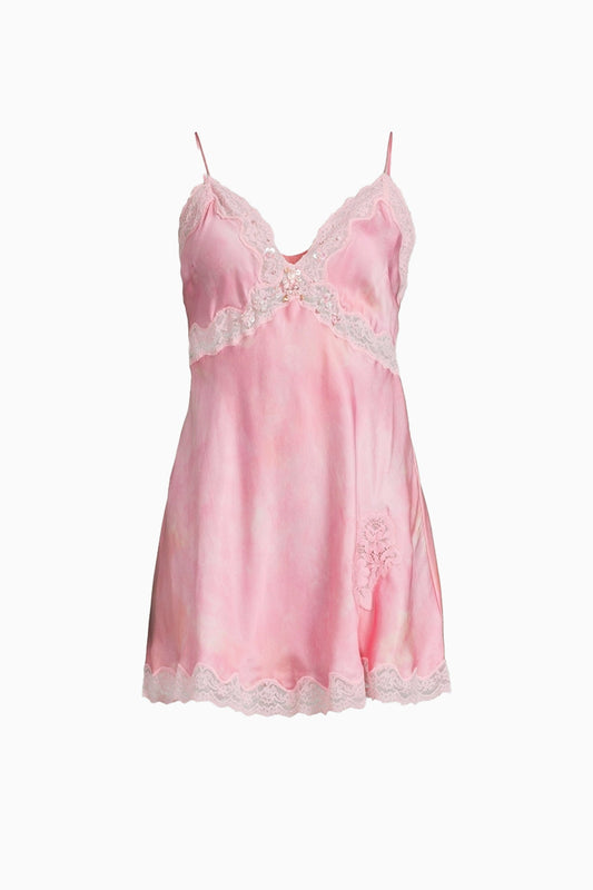 Robe nuisette mini en soie mélangée Nivola