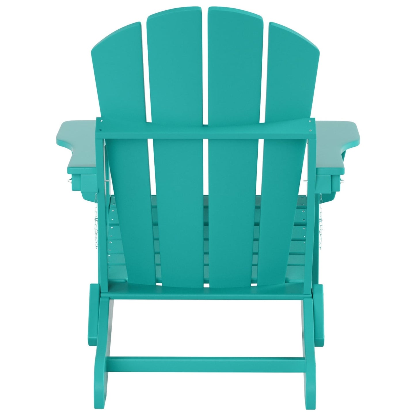 Chaise Adirondack pliable Polytrends Laguna en PEHD pour terrasse extérieure toutes saisons avec pouf (ensemble 2 pièces)